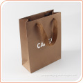 China supplier logo printing reusable kraft paper bag with rope handle